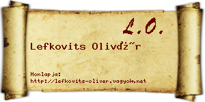 Lefkovits Olivér névjegykártya