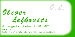 oliver lefkovits business card